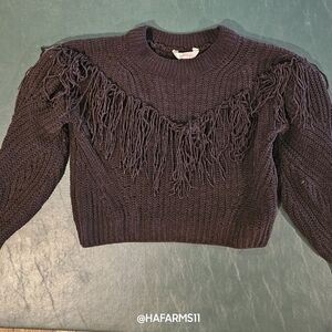 Fringe Sweater Top